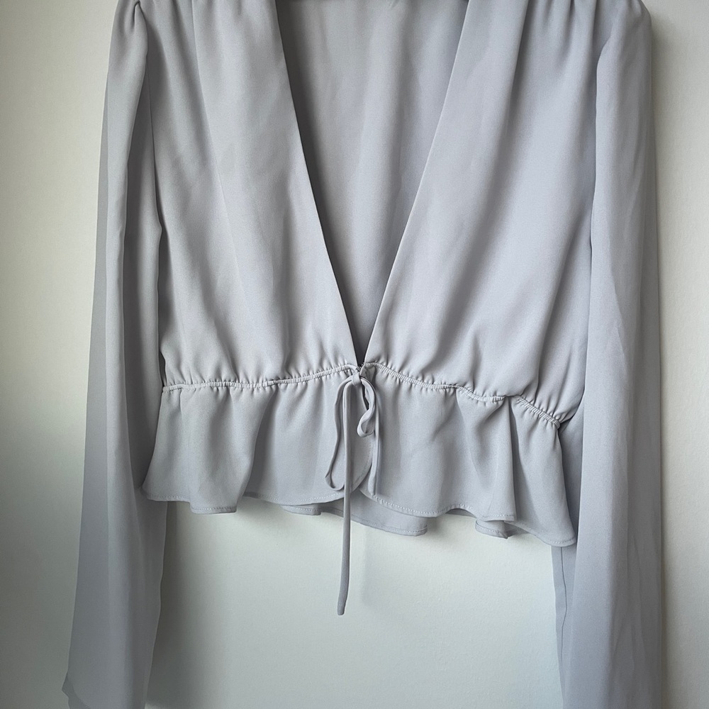 Elegant Gray Women's Top